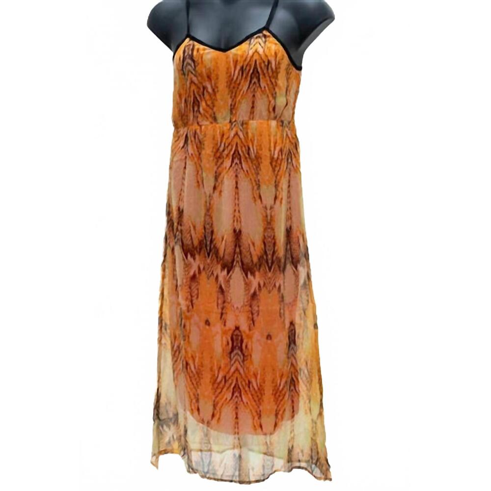 NEW JESSICA TAYLOR women's chiffon summer dress in orange